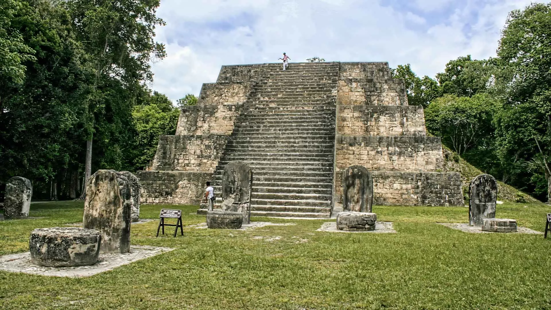 The twin pyramid complex of Tikal Park.