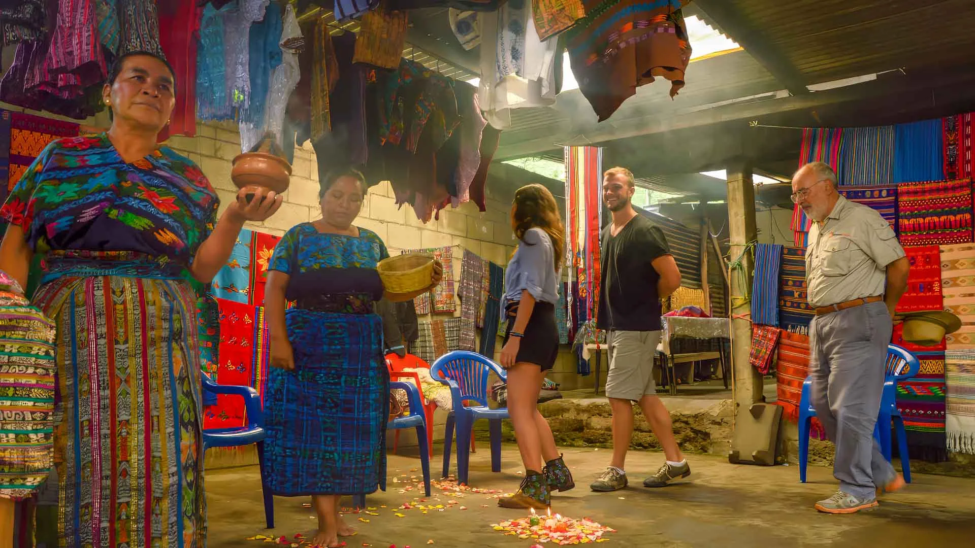 The magical moment shared with a local Maya family around Antigua, Guatemala, was frozen in our picture during our cultural village tour in Guatemala.