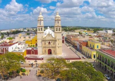 Campeche-cathedral | martsam travel Campeche Cathedral and colorful historic center visited on a Private Yucatan Tour.