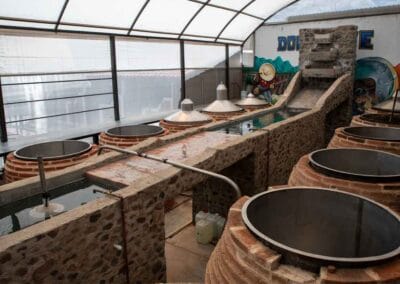 Traditional mezcal production vats at a small Oaxaca distillery visited on the Mexico City to Oaxaca Private Tour