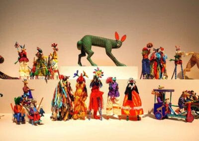 Mexican folk-art figures at Museo de Arte Popular during free time on the Mexico City to Oaxaca Private Tour