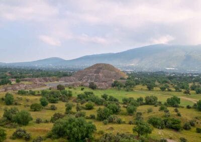 Teotihuacán archaeological landscape visited on a private cultural tour from Mexico City to Oaxaca