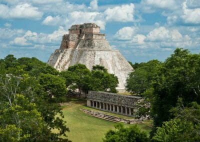 Uxmal-archaeological-site | martsam travel Pyramid of the Magician at Uxmal visited during a Private Yucatan Tour.